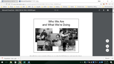 powerpoint slide showing people using cameras